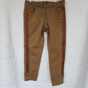 Hennes Brown Stretch Riding Pants w/ Unique Woven Side Stripe – Indie Boho Y2K